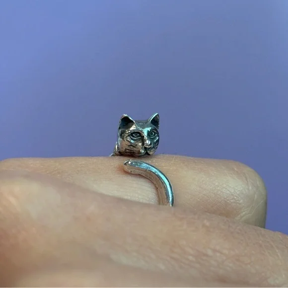 Silver Cat Ring - Picture 7 of 14
